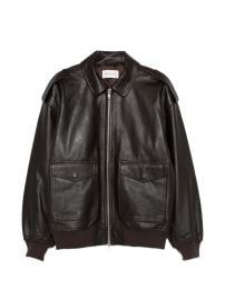 The Frankie Shop Viper flap-pocket Leather Jacket | Brown | FARFETCH at Farfetch
